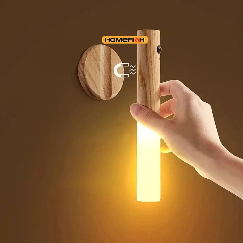 1Pc Intelligent Human Body Induction Night Light, LED Rechargeable Corridor Cabinet Wall Light, Household Toilet Wall Induction