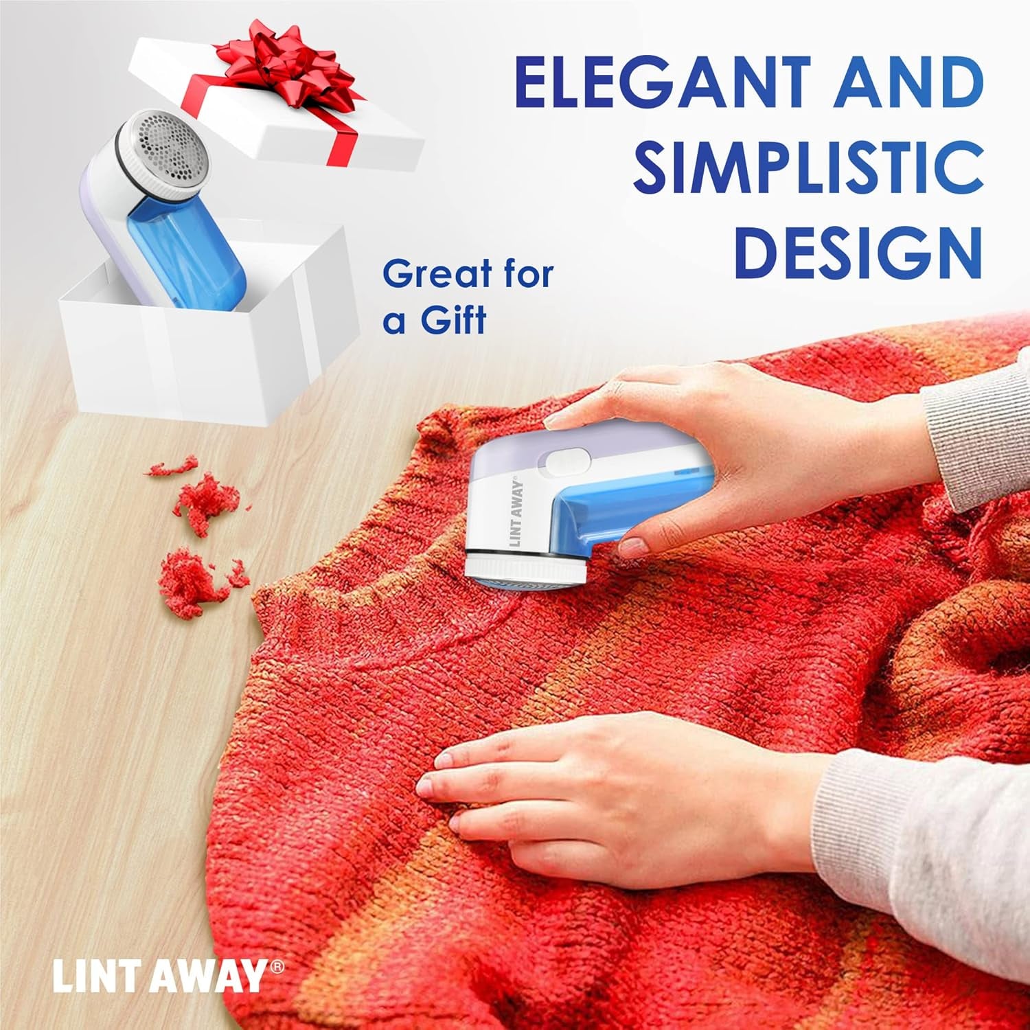 Larger Sized Electric Lint Bobble Remover and Fabric Shaver GC20010 with Free Extra Blade and More Powerful, Multi-Use De Fluffer and De Bobbler Machine for Clothes and More