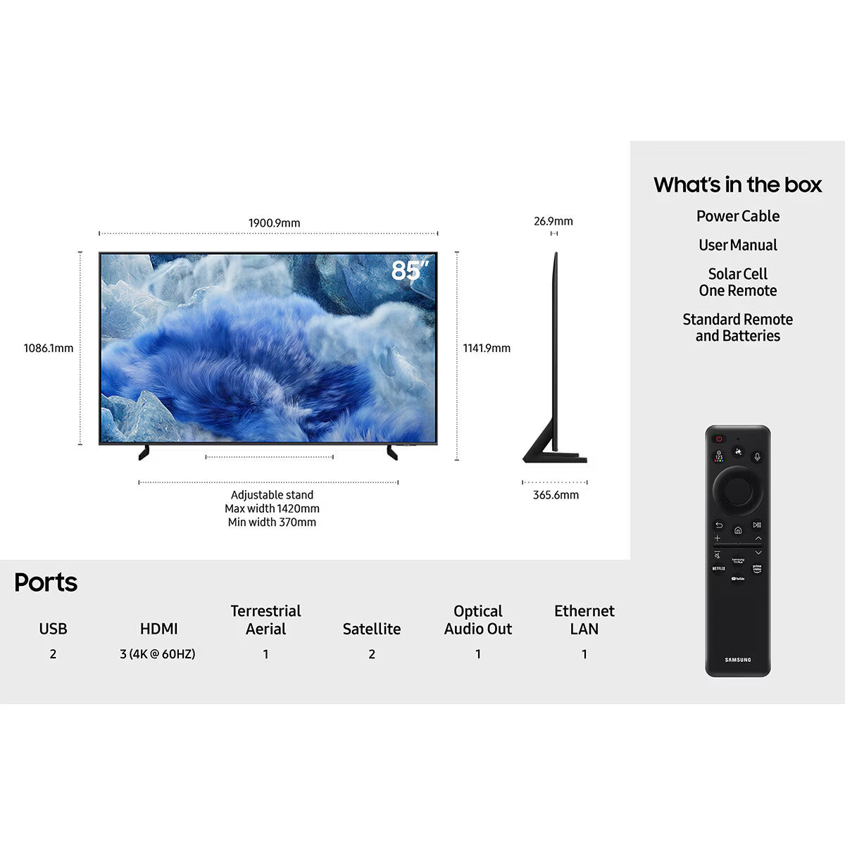 QE85Q8FAAUXXU 85 Inch QLED 4K Ultra HD Smart TV