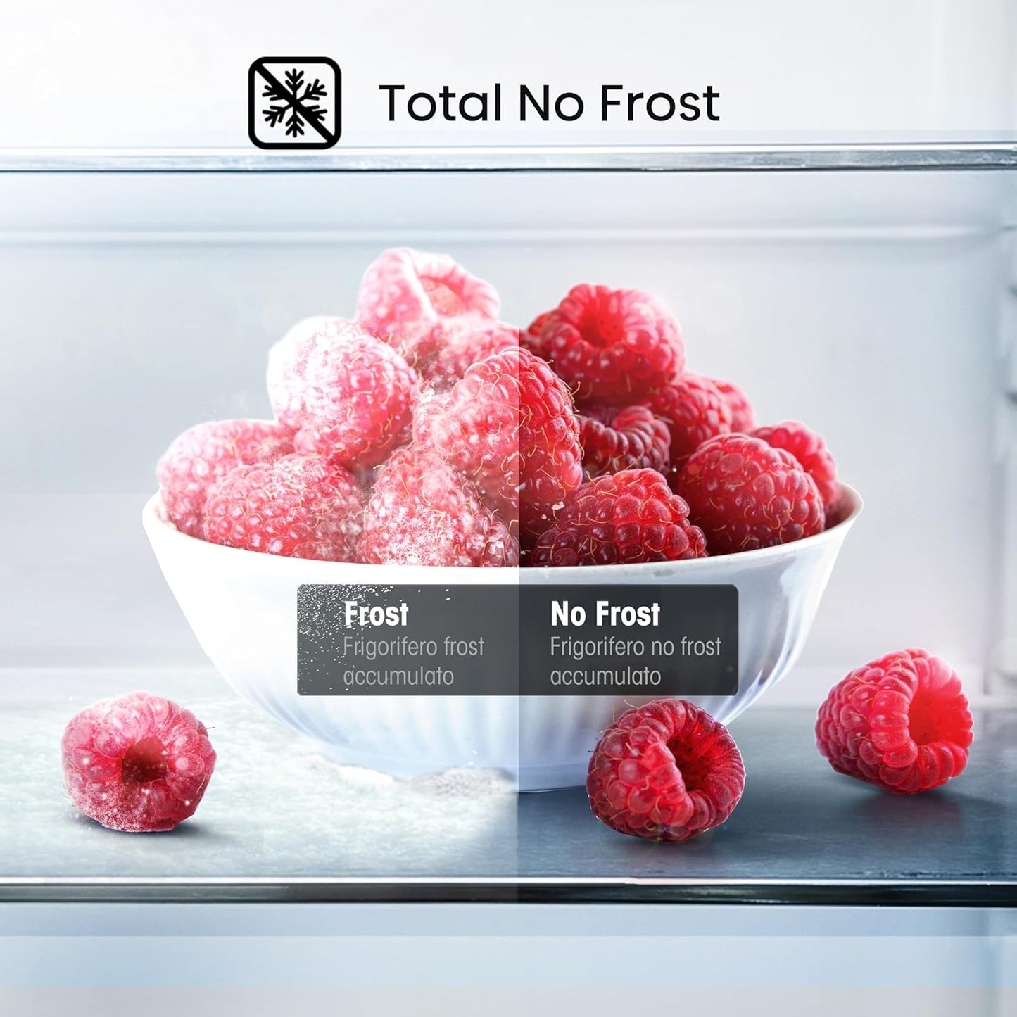 RS694N4ICF Freestanding American Side-By-Side Fridge Freezer - Total No Frost - Plumbed Water and Ice Dispenser - 562 Liters - Stainless Steel - F Rated