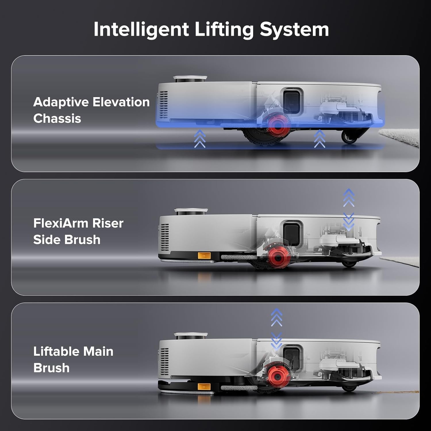 Saros 10 Robot Vacuum Cleaner with Mop, 22,000 Pa, 3.14-Inch Ultra Slim, Zero-Tangling, AI 3.0 Obstacle Avoidance, Auto Detachable Mop, 80°C Mop Washing, Hot Water Dock Self Cleaning (White)