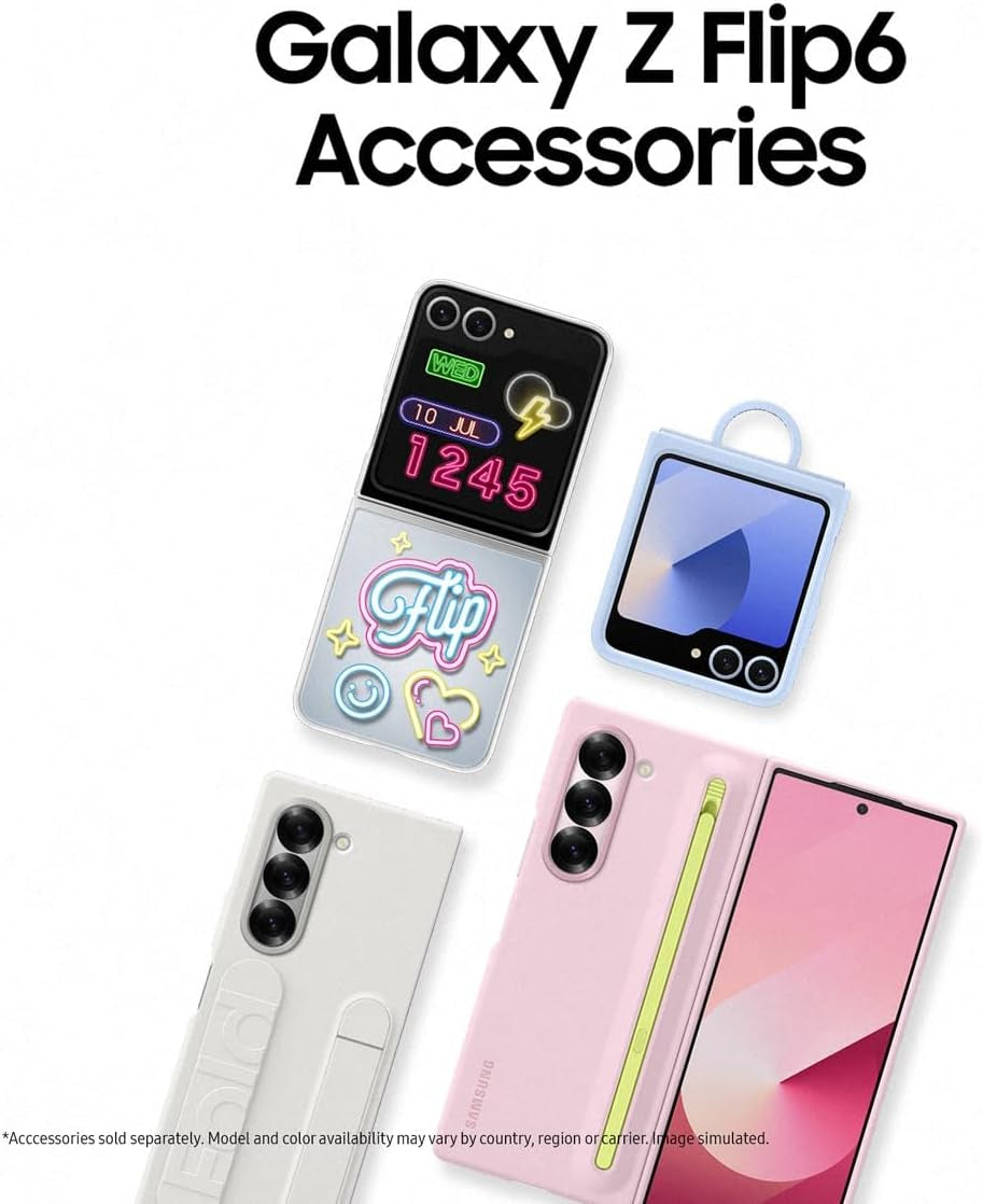 Galaxy Z Flip6 AI Smartphone, Unlocked Android Smartphone, 256GB Storage, 50MP Camera, Blue, 3 Year Manufacturer Extended Warranty (UK Version)