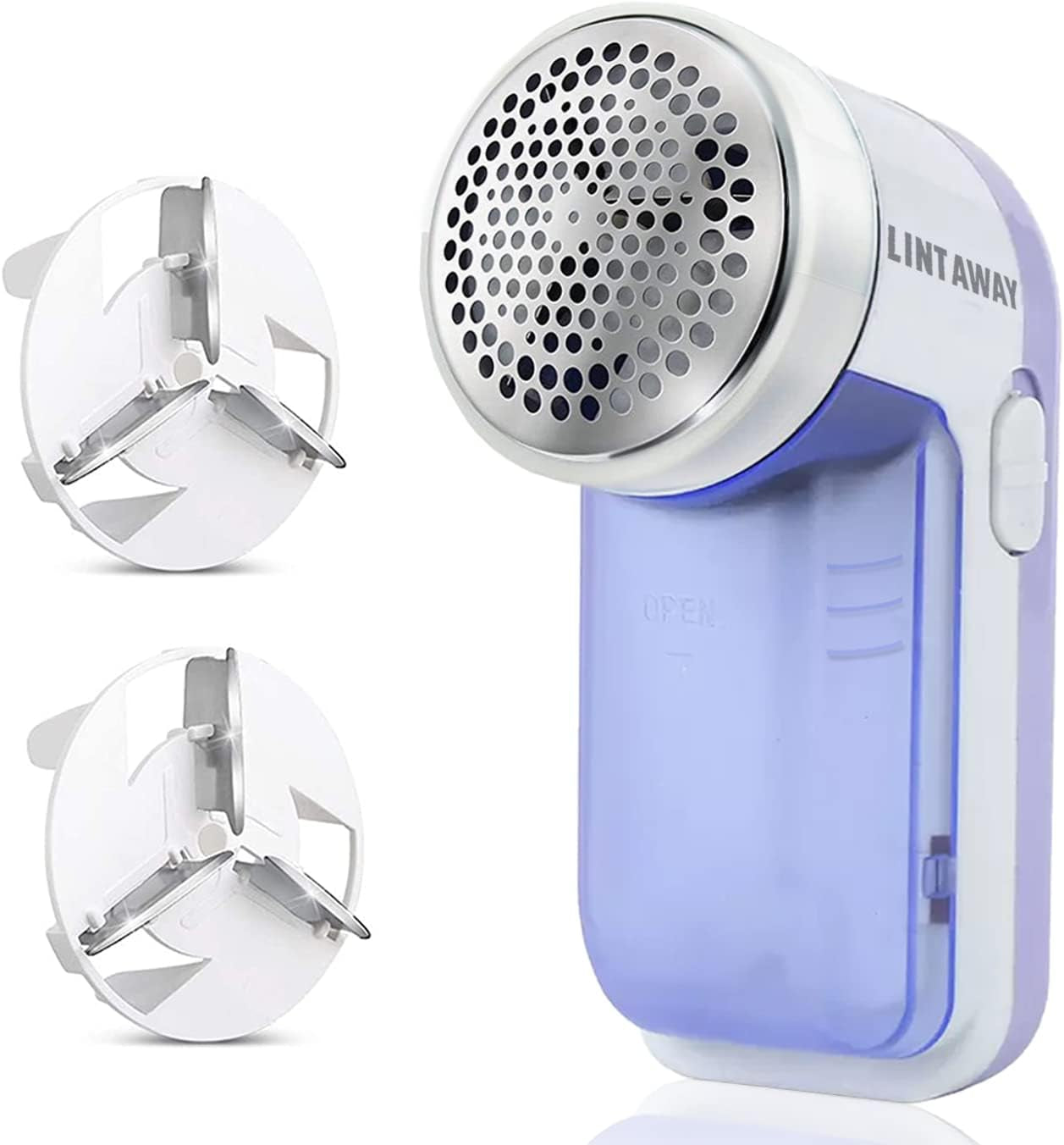 Larger Sized Electric Lint Bobble Remover and Fabric Shaver GC20010 with Free Extra Blade and More Powerful, Multi-Use De Fluffer and De Bobbler Machine for Clothes and More