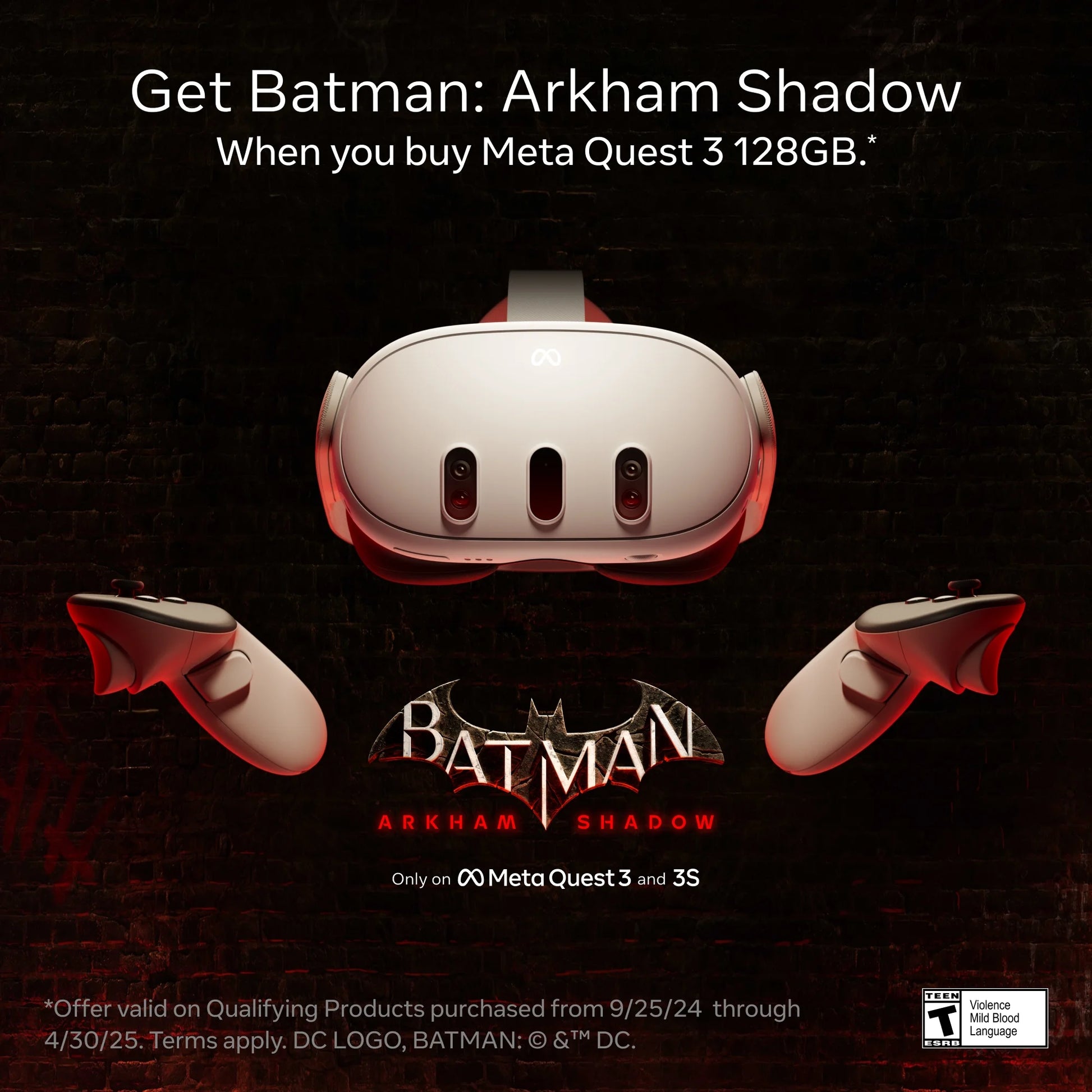 3 512GB – Get Batman: Arkham Shadow and a 3-Month Trial of Meta Horizon+ Included – All-In-One Headset