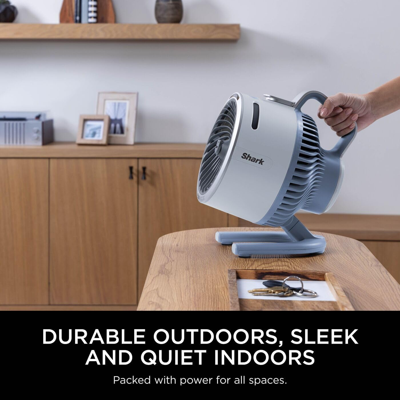 Flexbreeze Hydrogo Cordless Fan, Powerful Portable Fan with Misting, Indoor & Outdoor Cooling, Quiet & Durable, Compact & Lightweight, up to 20M Airflow, Glacier FA050UKBL