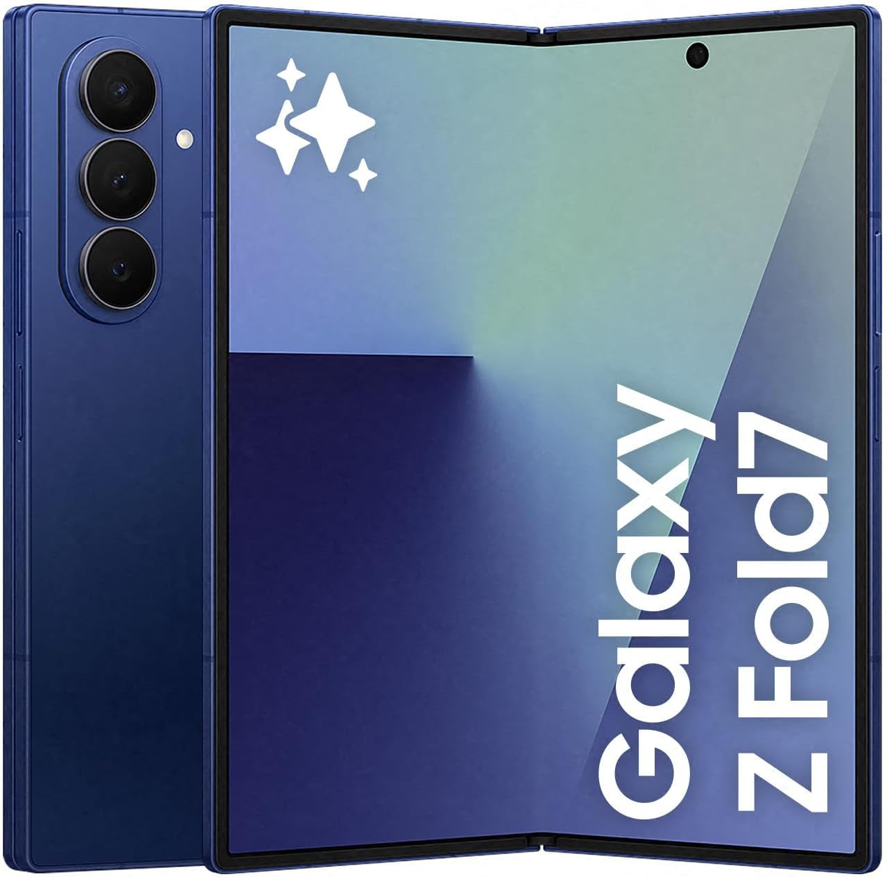 Galaxy Z Fold7 AI Phone, Thin and Light Foldable Design, Large Screen, 200MP Camera, 256GB Storage, 12GB Memory, 4400 Mah Battery, Blue Shadow, 3 Year  Extended Warranty (UK Version)