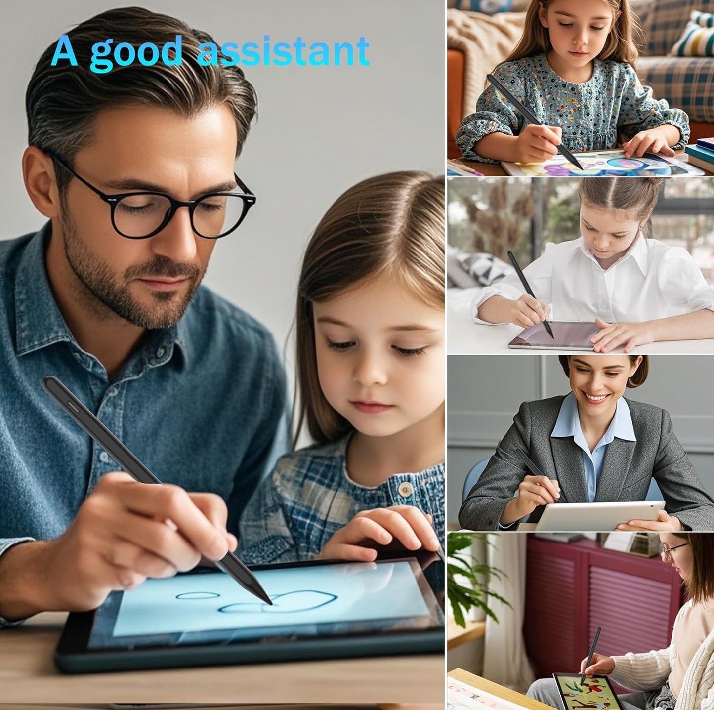 Pencil for Apple Ipad 2025~2018 with 2X Fast Charge, Air M3 Pencil Compatible with Ipad Air 11/13(M2/M3) with Palm Rejection and Tilt Sensitivity, Air Pen USB C for Ipad Air/Pro/Mini/6Th~11Th