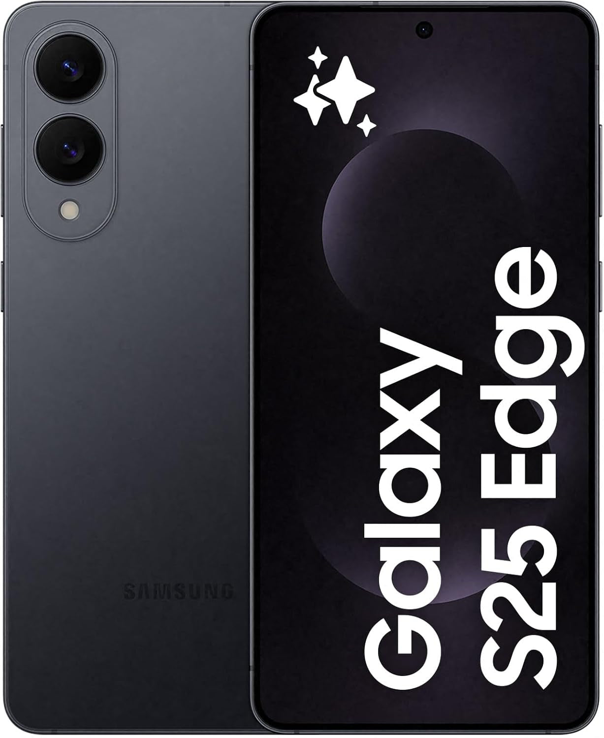 Galaxy S25 Edge AI Smartphone, Galaxy AI, Android Smartphone, 12GB Memory, 512GB Storage, 200 MP Camera, Long Battery Life, Titanium Jetblack, 3 Year Extended Warranty (UK Version)