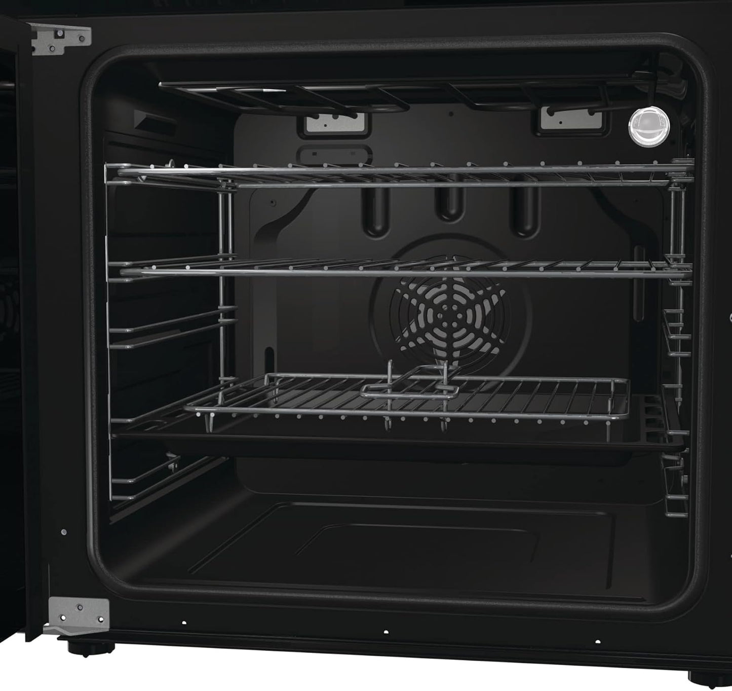 HDE3211BBUK 60Cm Electric Cooker with Ceramic Hob-Black , a Rated Double Oven