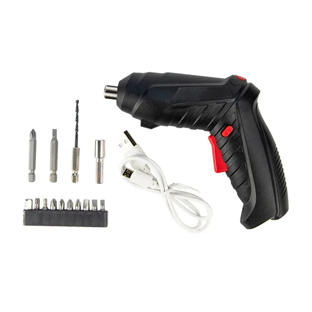 3.6V Cordless Electric Screwdriver Rechargeable 1500Mah Lithium Battery Mini Drill Power Tools Set Household Maintenance Repair