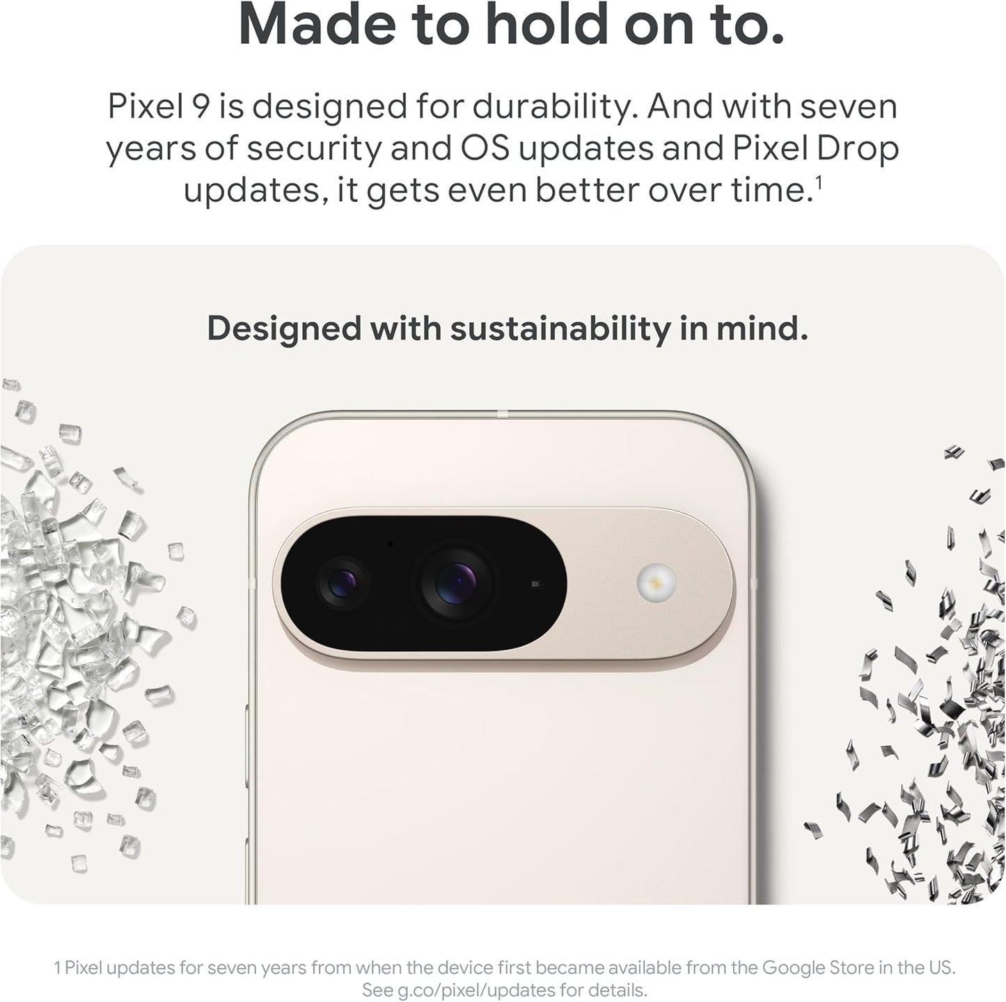 Pixel 9 - Unlocked Android Smartphone with Gemini, Advanced Camera, 24-Hour Battery, and 6.3" Actua Display - Porcelain, 128GB