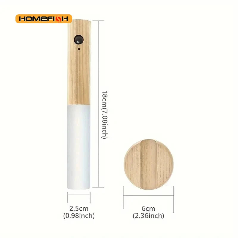 1Pc Intelligent Human Body Induction Night Light, LED Rechargeable Corridor Cabinet Wall Light, Household Toilet Wall Induction