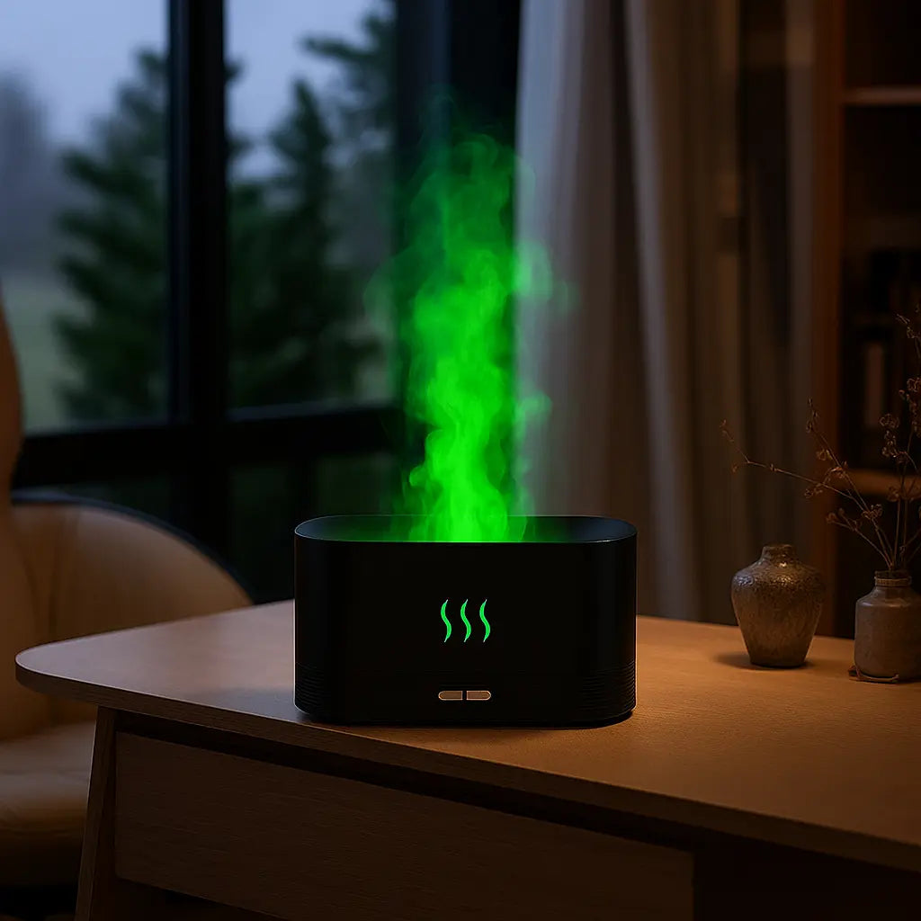 Flame Mist Humidifier & Aroma Diffuser Gadgystox