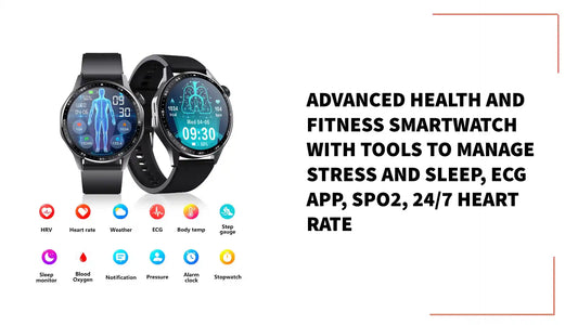 Advanced Health and Fitness Smartwatch with Tools to Manage Stress and Sleep, ECG App, SpO2, 24/7 Heart Rate by@Outfy