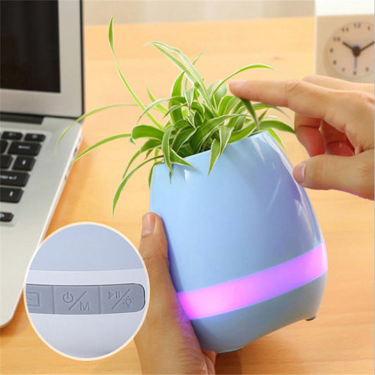 Music Bonsai Flower Pot Wireless Bluetooth Speaker With Night Light Sertex