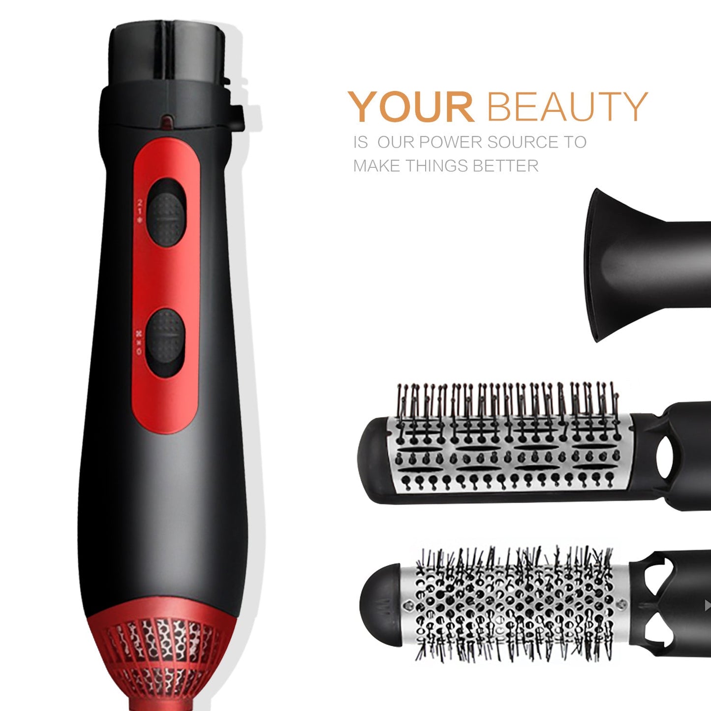 3 In1 Hot Air Comb Multifunctional Hair Dryer Iron Hair Straightener Sertex