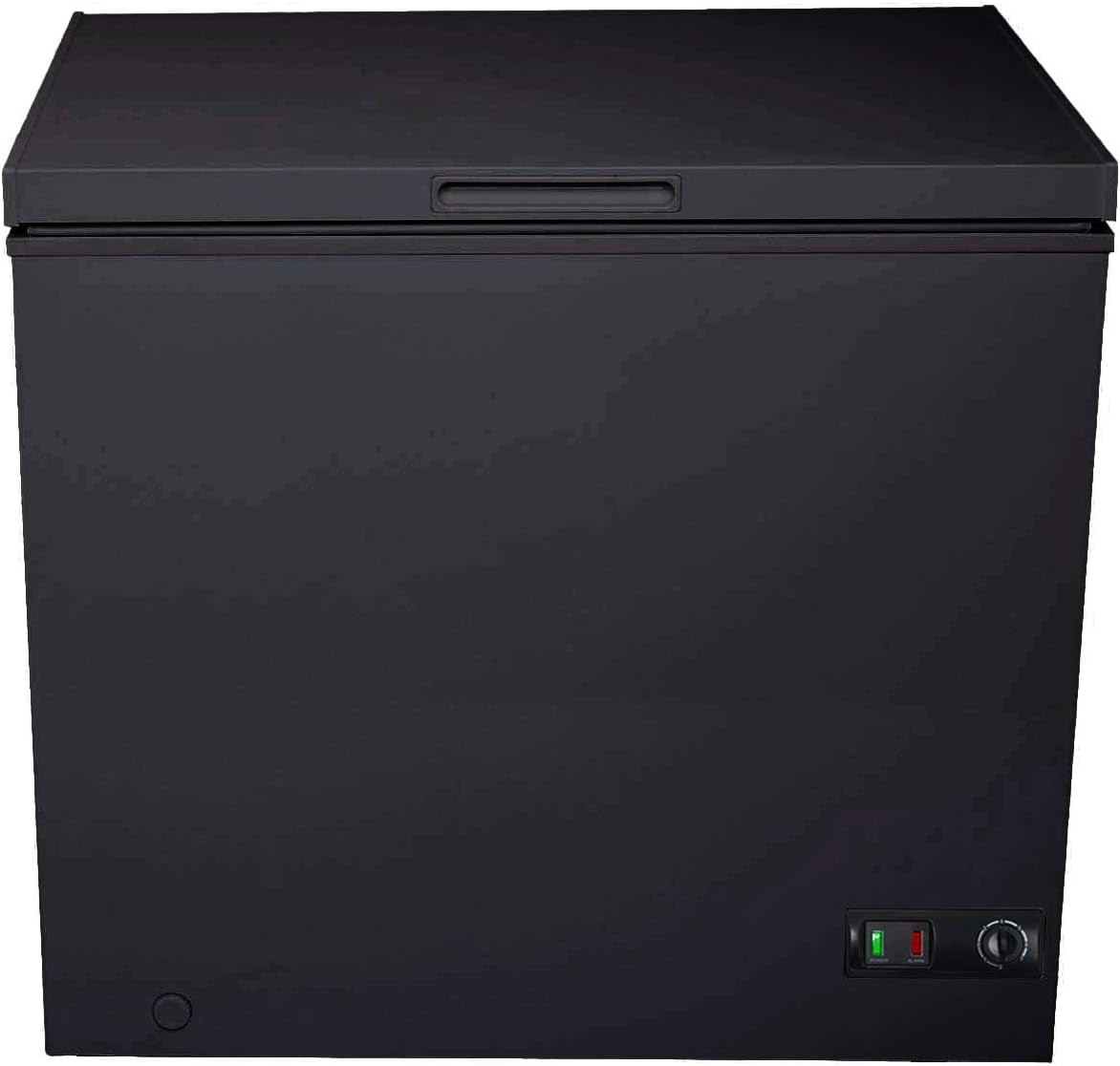 CHF200B-AMZ1 Black Freestanding Large Chest Freezer, 201L Capacity, 89.5Cm Wide, 4* Freezer Rating, 7 Temperature Settings, E Rated, 2 Years Parts and Labour Guarantee