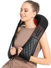 Shiatsu Back, Shoulder, and Neck Massager with Heat - Electric Deep Tissue 4D Kneading Massager for Pain Relief - Ideal Gift for Men, Women, Parents - Suitable for Home, Office, and Car Use