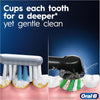 Vitality Pro Electric Toothbrushes for Adults, for Him/Her, 1 Handle, 2 Toothbrush Heads, 3 Brushing Modes Including Sensitive Plus, 2 Pin UK Plug, Black (Packing May Vary)