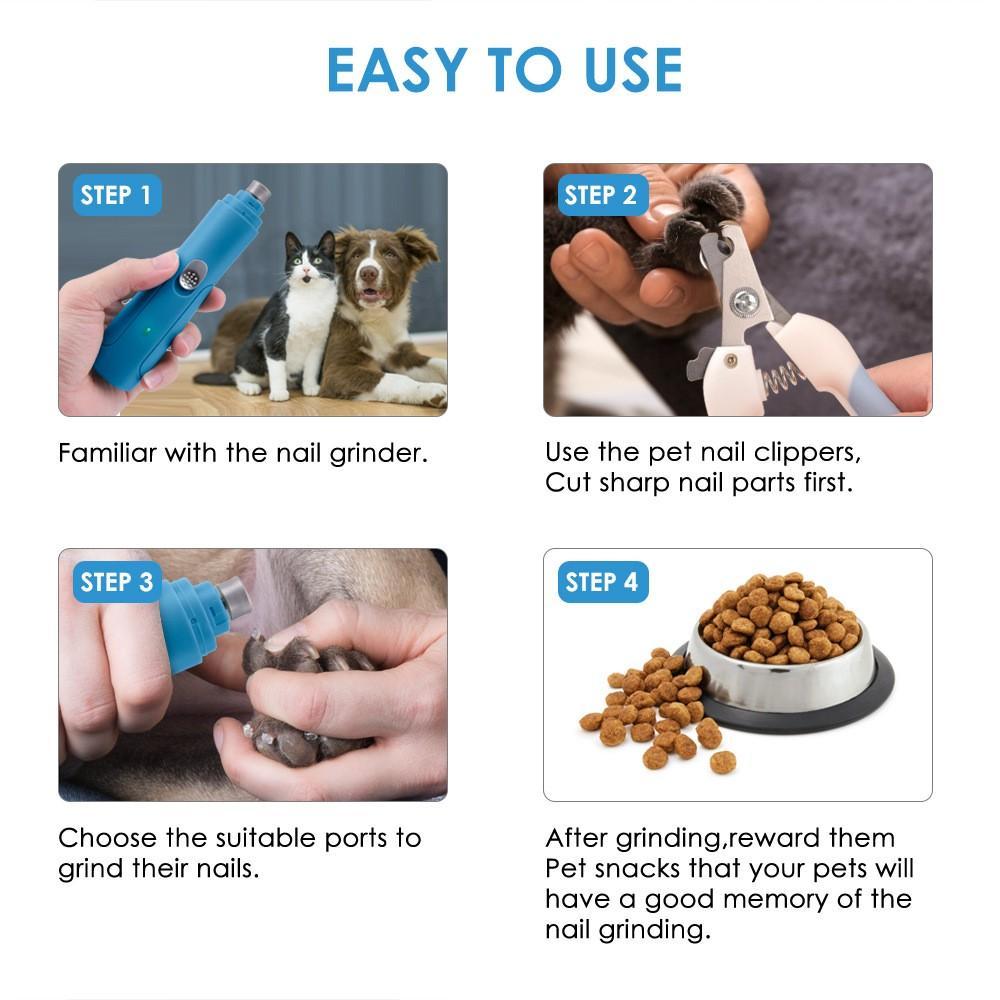 Electric Pet Nail Grinder Set Dog Nails Polisher Clipper Sertex