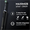 Vitality Pro Electric Toothbrushes for Adults, for Him/Her, 1 Handle, 2 Toothbrush Heads, 3 Brushing Modes Including Sensitive Plus, 2 Pin UK Plug, Black (Packing May Vary)