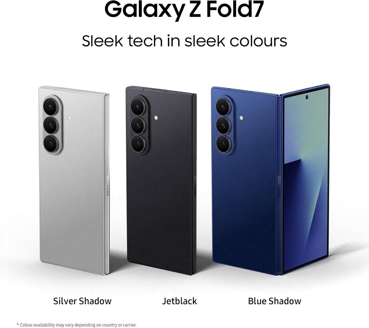 Galaxy Z Fold7 AI Phone, Thin and Light Foldable Design, Large Screen, 200MP Camera, 256GB Storage, 12GB Memory, 4400 Mah Battery, Blue Shadow, 3 Year  Extended Warranty (UK Version)
