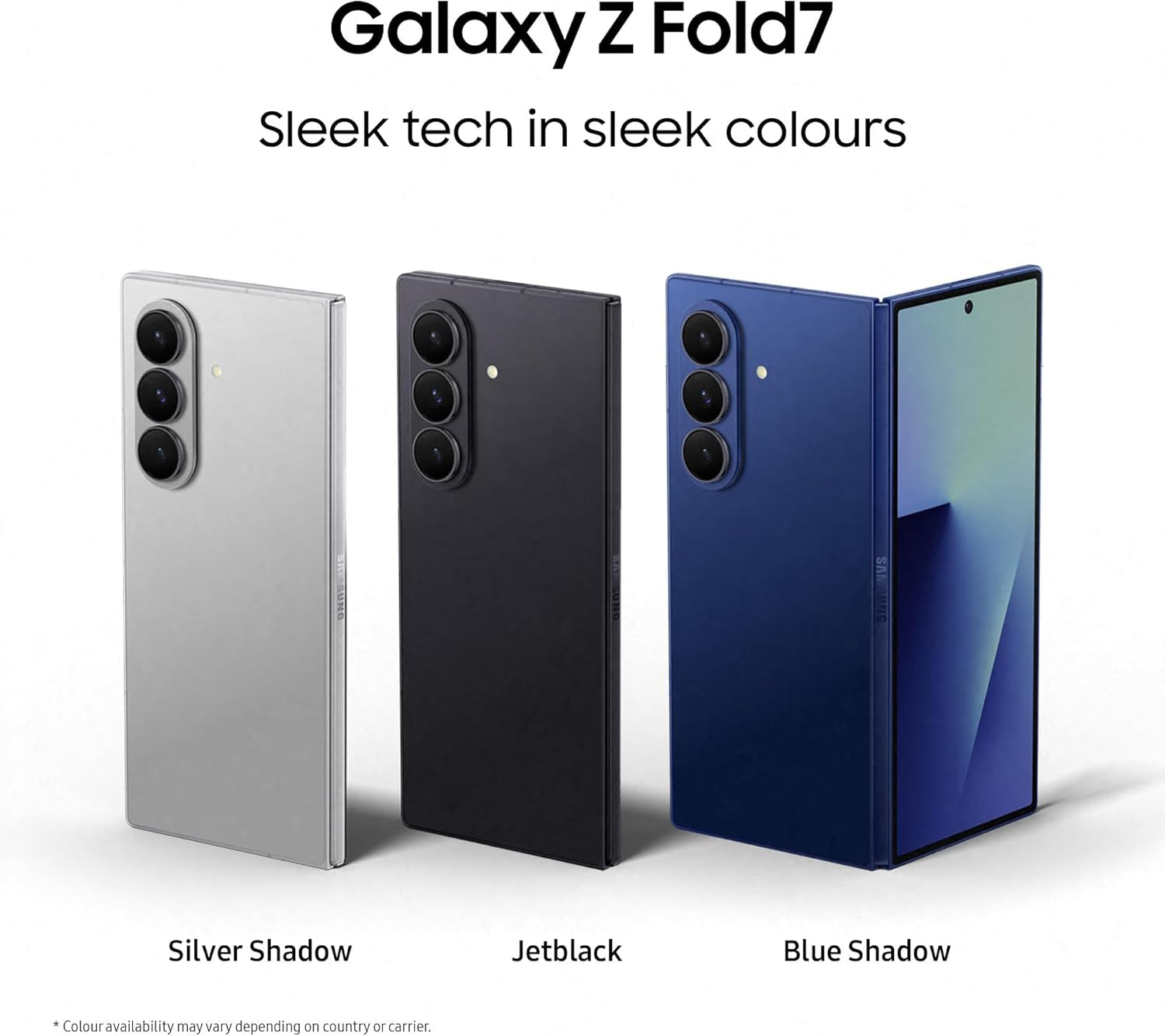 Galaxy Z Fold7 AI Phone, Thin and Light Foldable Design, Large Screen, 200MP Camera, 256GB Storage, 12GB Memory, 4400 Mah Battery, Blue Shadow, 3 Year  Extended Warranty (UK Version)