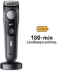 Beard Trimmer Series 9 BT9441, Beard Trimmer Men Rechargeable, Trimmer with Barber Tools and 180-Min Runtime, Hair and Beard Trimmers for Men, Black
