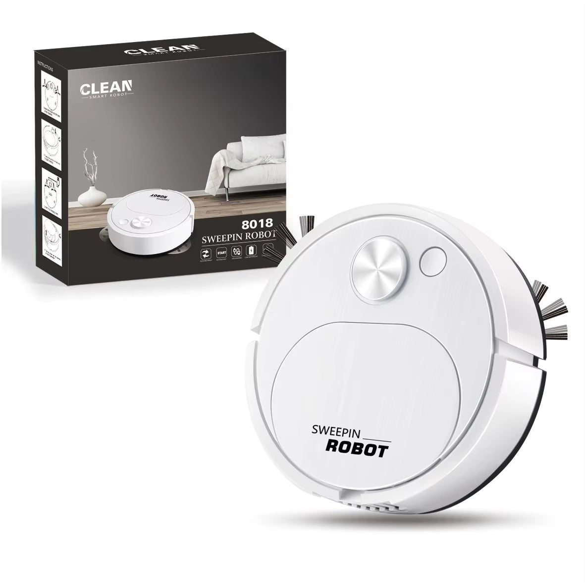 NEW USB Sweeping Robot Vacuum Cleaner Mopping 3 in 1 Smart Wireless 1500Pa Dragging Cleaning Sweep Floor for Home Office