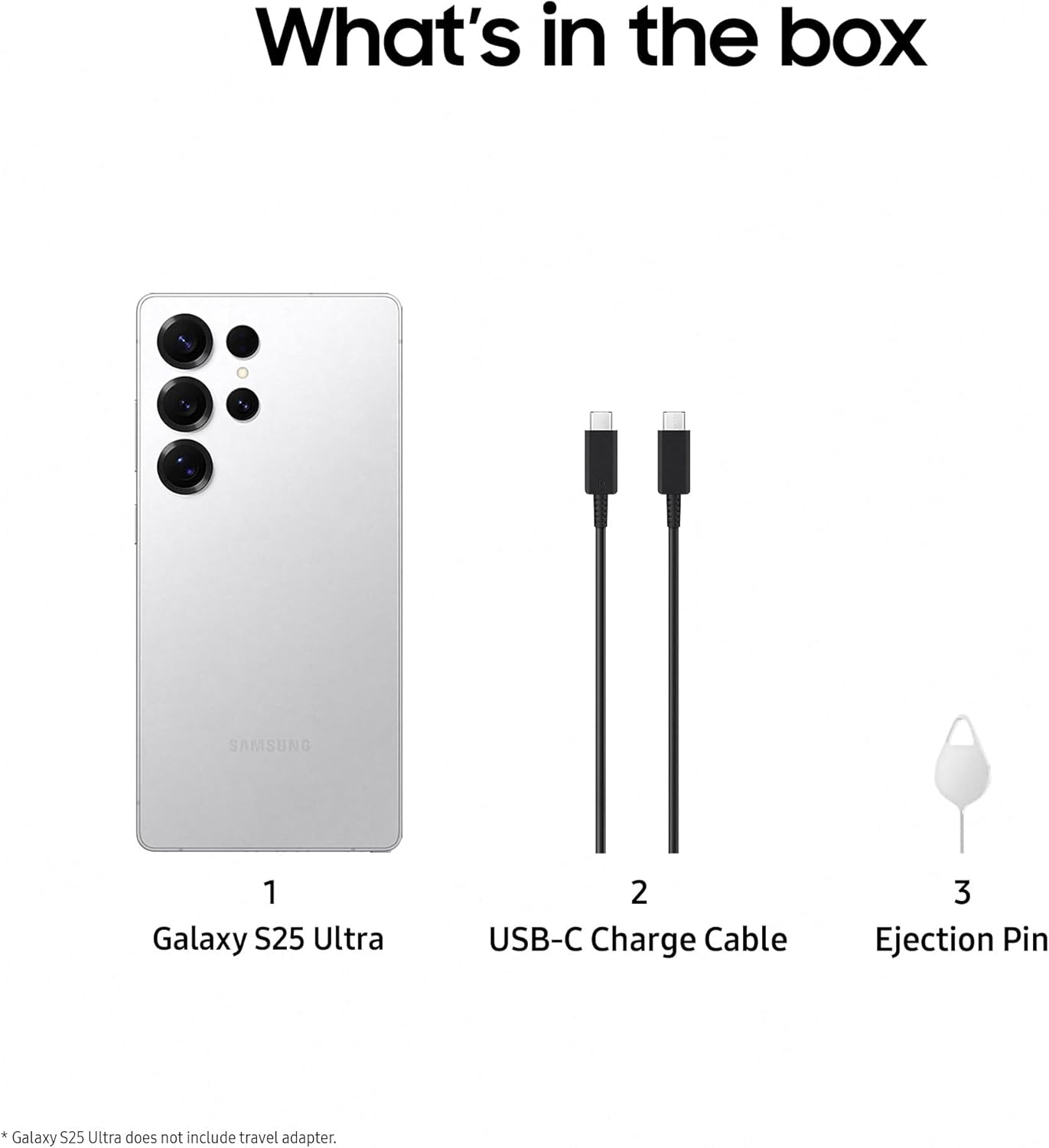 Galaxy S25 Ultra AI Smartphone, Galaxy AI, 12GB Memory, 256GB Storage, 200MP Camera, S Pen Included, Titanium Whitesilver, 3 Year  Extended Warranty (UK Version)