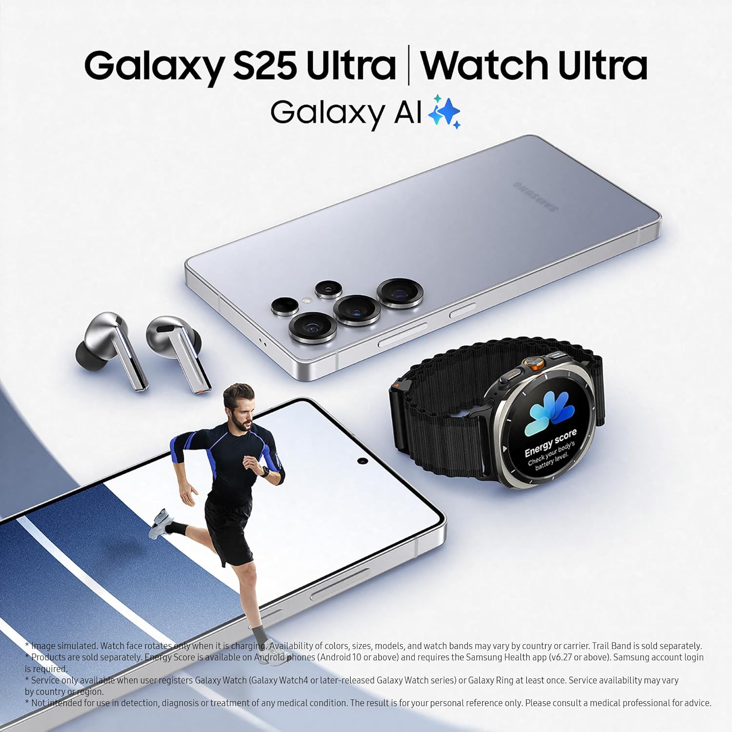 Galaxy S25 Ultra AI Smartphone, Galaxy AI, 12GB Memory, 256GB Storage, 200MP Camera, S Pen Included, Titanium Whitesilver, 3 Year  Extended Warranty (UK Version)