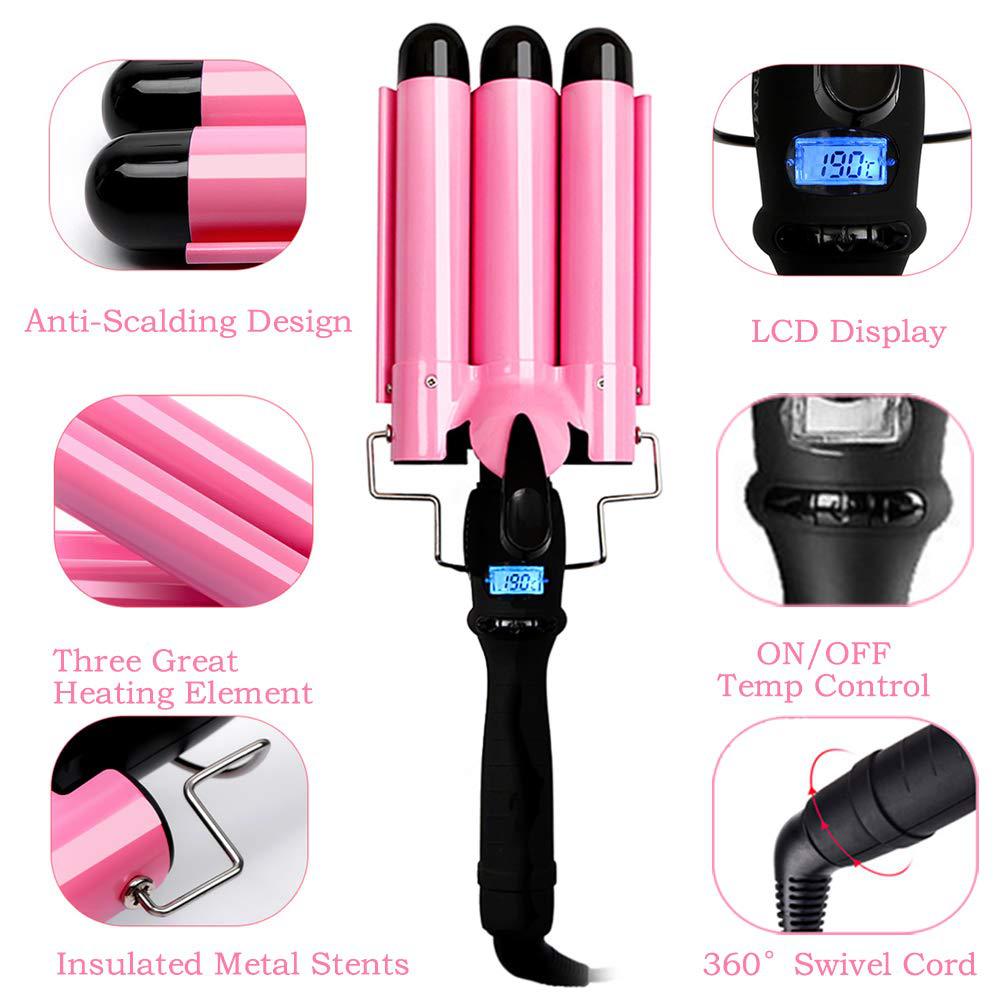 Instant Noodle Head Ceramic Hair Curling Stick Three Stick Sertex