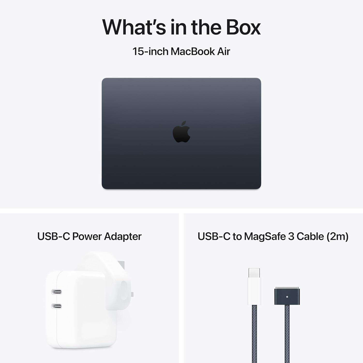 2025 Macbook Air 15-Inch Laptop with M4 Chip: Built for  Intelligence, 15.3-Inch Liquid Retina Display, 16GB Unified Memory, 256GB SSD Storage, 12MP Center Stage Camera, Touch ID; Midnight