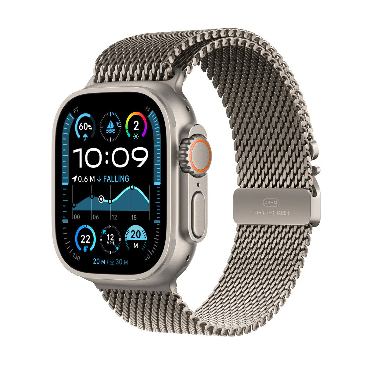 Watch Ultra 2 GPS + Cellular, 49Mm Titanium Case with Natural Titanium Milanese