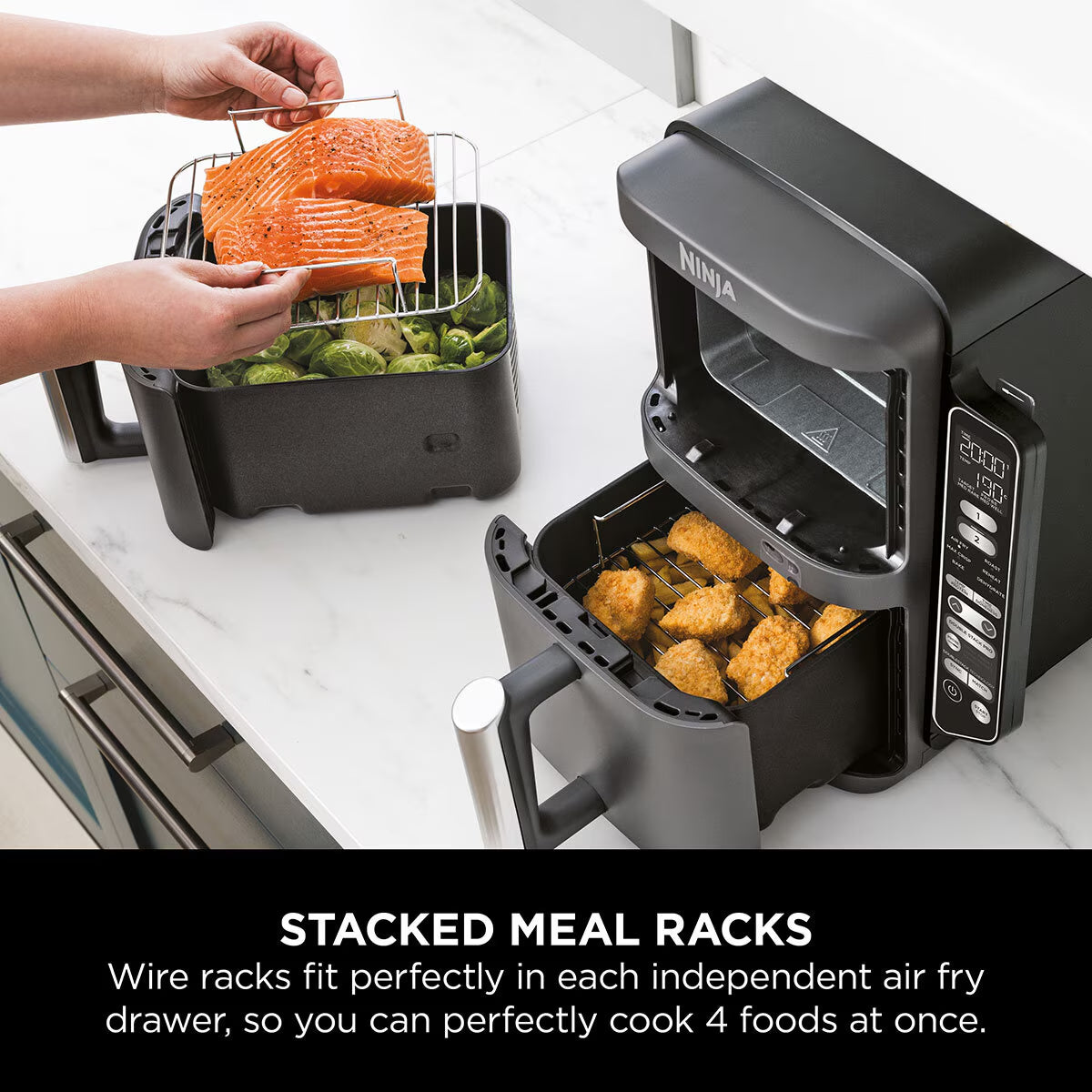 Double Stack 9.5L Air Fryer with Smart Cook System, SL451UK
