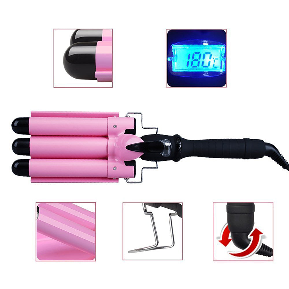 Instant Noodle Head Ceramic Hair Curling Stick Three Stick Sertex