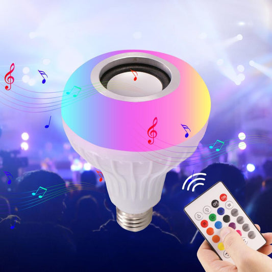 7 Color Changing RGB LED Bulb Audio Speaker Sertex