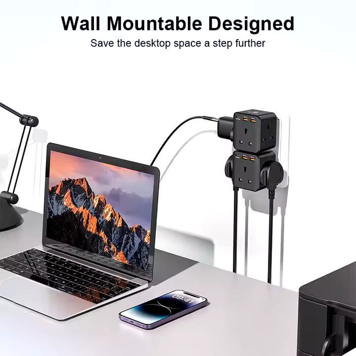 Phone Planet PD20W Universal Adaptor with USB-C and USB-A sockets | UK plug AIOX ONLINE