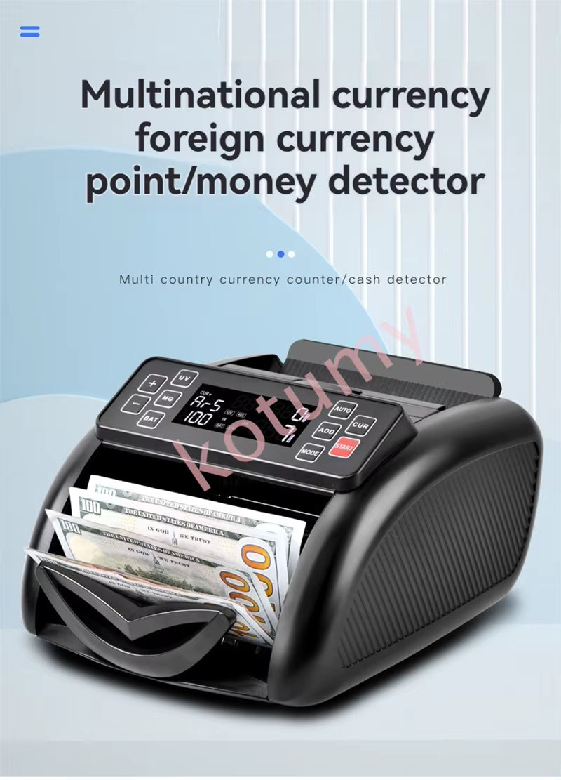 Money Counter Machine with UV MG IR Function Detection Automatic Money Detection Fast Counting for EURO/USD/KRW/GBP