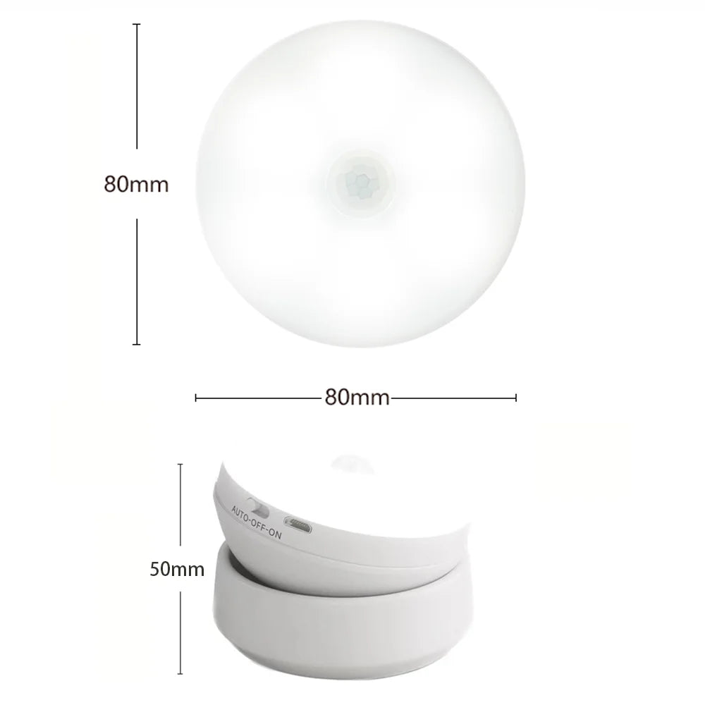 LED Night Light USB Charging Intelligent Human Induction For Bedside Cabinet Home Wardrobe Lighting Motion Sensor Light Led Lamp by Sertex