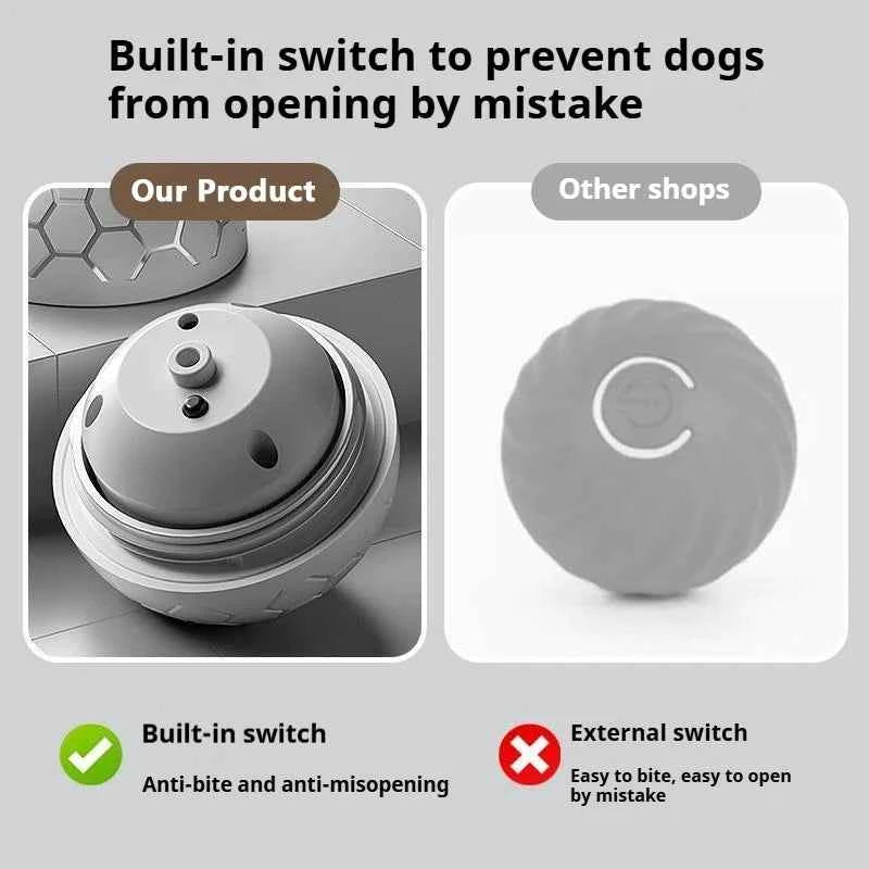 Smart Dog Toy Ball Electronic Interactive Pet Toy Ball USB Automatic Bouncing Rolling Toy Ball With RGB Lights Puppy Cat Product