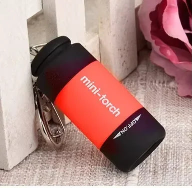 LED Micro Pocket Flashlight Portable USB Rechargeable Keychain Flashlight Waterproof Home Outdoor Hiking Camping Flashlight Sertex