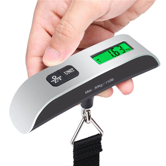 Portable Scale Digital LCD Display 110lb/50kg Electronic Luggage Hanging Suitcase Travel Weighs Baggage Bag Weight Balance Tools Sertex