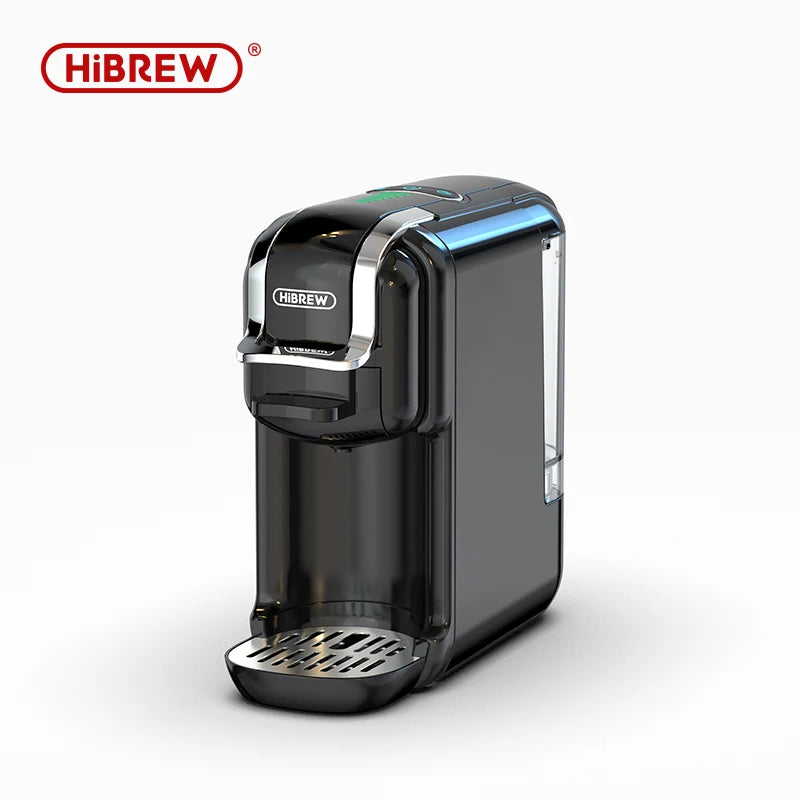 HiBREW 5 in 1 Multiple Capsule Coffee Machine Hot/Cold DG Cappuccino Nes Small Capsule ESE Pod Ground Coffee Cafeteria 20Bar H2B by Sertex