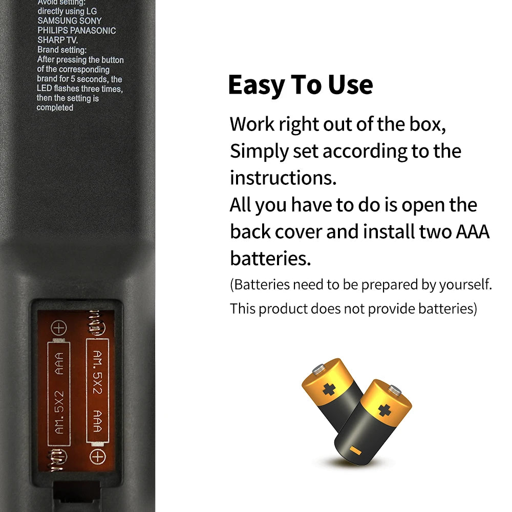 Universal RC-G008 Replcement Remote Control for  All models and brands TV with Light in the night Sertex