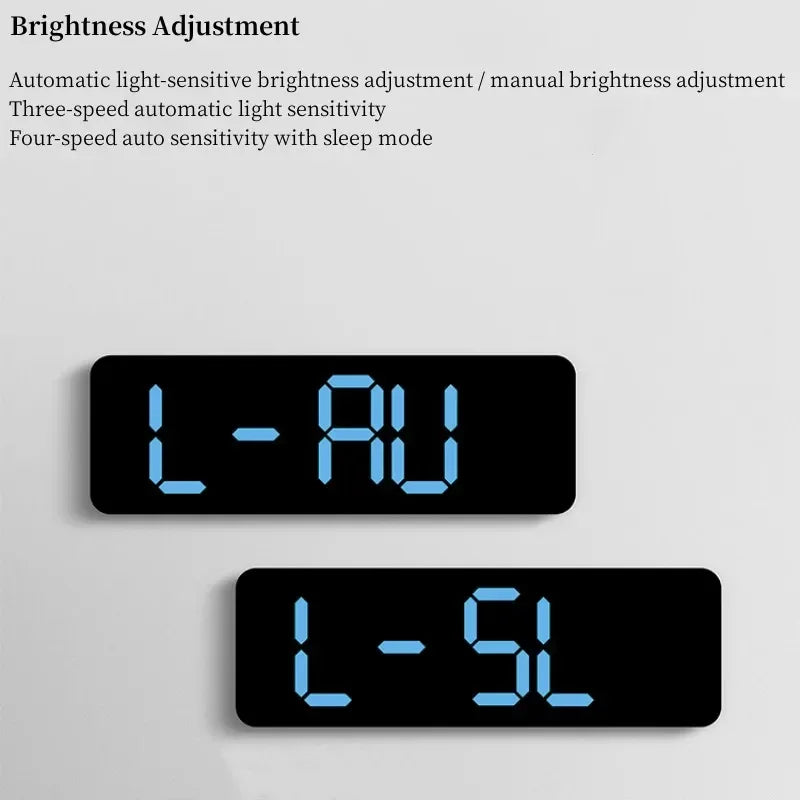 9 Inch Large Digital Wall Clock USB Powered TEMP Humidity Week Auto Dimmer DST Table Clock 12/24H Electronic LED Alarm Clock Sertex