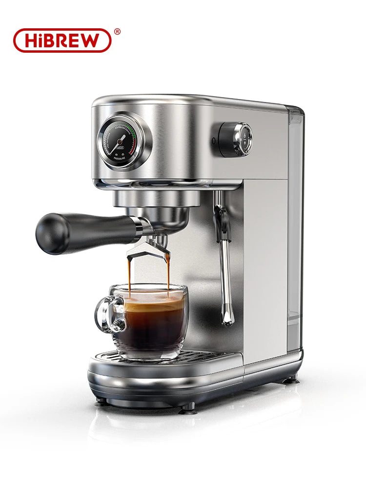 HiBREW 20Bar Semi Automatic Espresso Coffee Machine Temperature Adjustable Cold/Hot Super Slim Coffee Maker Cappuccino H10B by Sertex