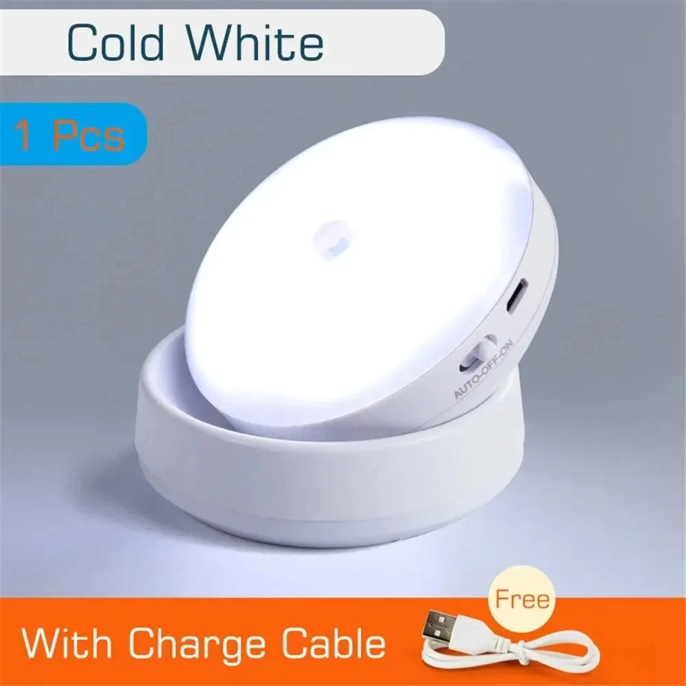 LED Night Light USB Charging Intelligent Human Induction For Bedside Cabinet Home Wardrobe Lighting Motion Sensor Light Led Lamp by Sertex