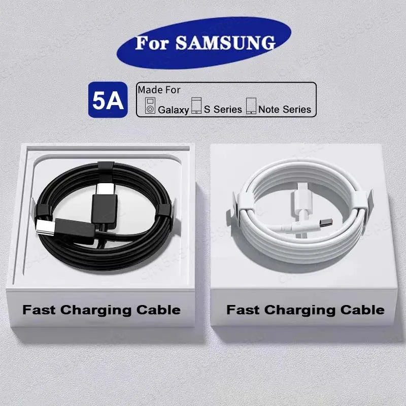 2PCS PD 45W USB C Cable For Samsung Galaxy S20 S21 S22 S23 Ultra Note 10 5G 20 A53 A54 Super Fast Charging USB Type C Data Cable Sertex