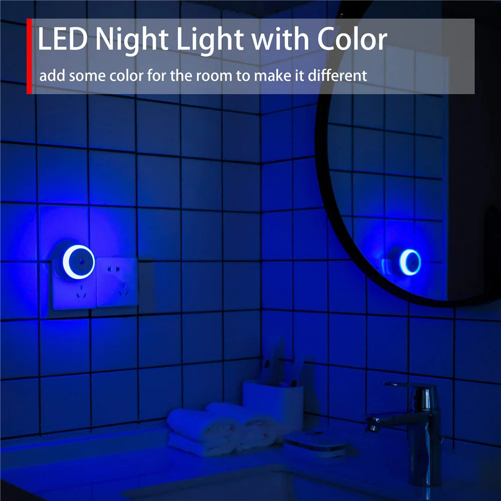 LED Night Light Plug in Dusk To Dawn Smart Sensor Auto Dim Into Wall Night Lamp for Bathroom Hallway Kitchen Stairway Bedroom by Sertex